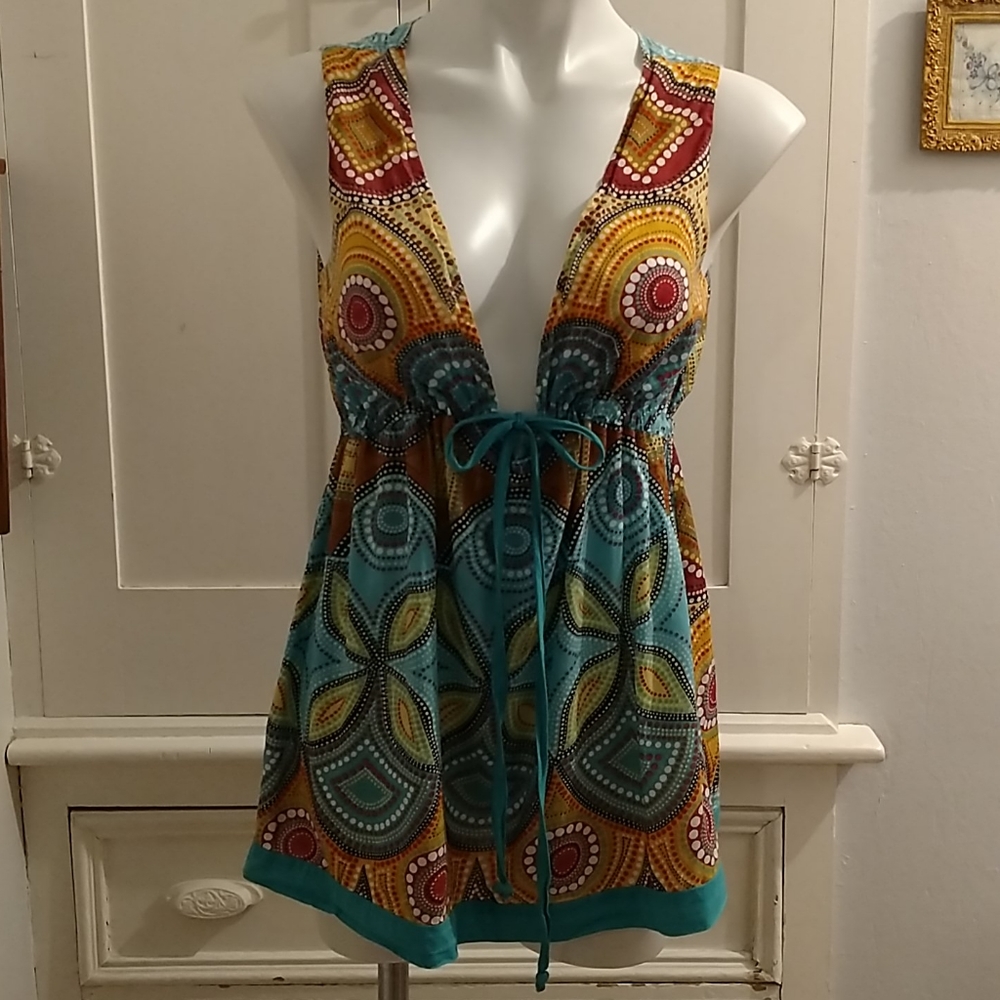 Pink Mode print top Sz M